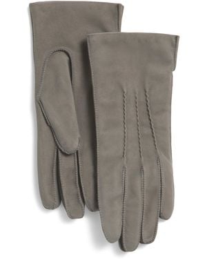 TJ Maxx Suede Gloves With Lambswool Lining For Wool/Suede - Gray