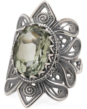 TJ Maxx Sterling Plated Amethyst Ring - Gray