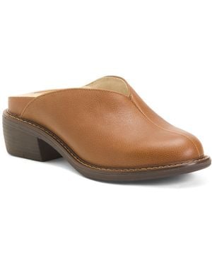 TJ Maxx Leather Michy Western Mules For - Brown