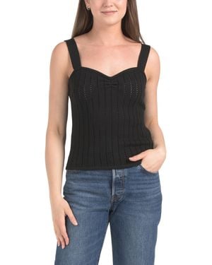 TJ Maxx Cali Sweater Tank For Cotton - Black