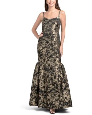 TJ Maxx Sleeveless Jacquard Gown For Polyester - Multicolor