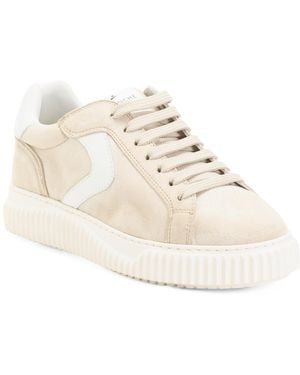 TJ Maxx Leather And Suede Lipari Sneakers For Leather/Suede - White