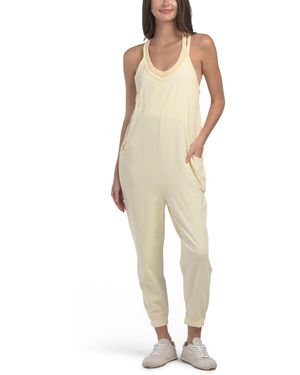 TJ Maxx 2Pc Harem Jumpsuit And Halter Bra Set, Nylon/Spandex - Natural
