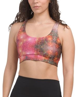 TJ Maxx Hi Shine Sports Bra For Spandex/Polyester - Red