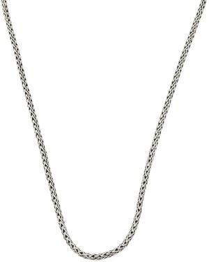 TJ Maxx Sterling Plated Bali Weave Chain Necklace For - Metallic