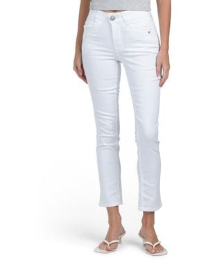 TJ Maxx Petite Ab Solution Straight Leg Jeans For Spandex/Cotton/Polyester - Blue
