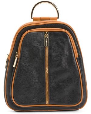 TJ Maxx Leather Dome Convertible Backpack For Leather - Black
