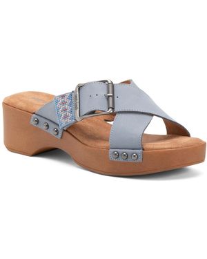 TJ Maxx Leather Charlotte Platform Sandals For - Multicolor