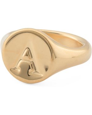 TJ Maxx 14Kt Initial Signet Ring Letter For - Natural