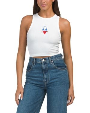 TJ Maxx Usa Bikini Embroidered Tank Top For Spandex/Cotton - Blue