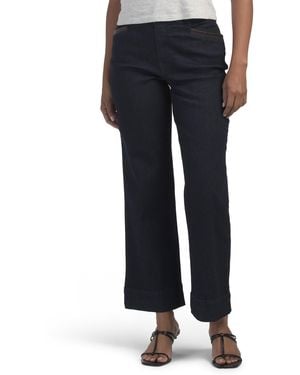 TJ Maxx Pants With Angled Pockets For Spandex/Cotton/Polyester - Blue