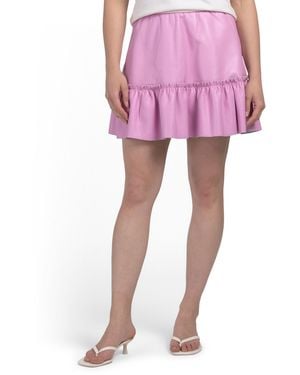 TJ Maxx Recycled Leather Clementine Skirt For Polyester/Leather - Pink