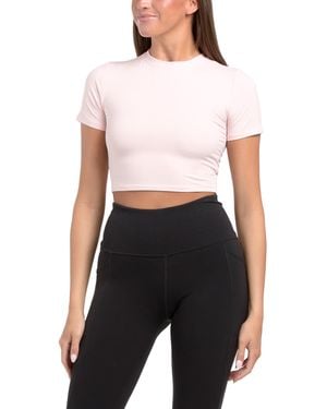 TJ Maxx Soft Knit Jersey Crew Neck T-Shirt, Spandex/Polyester - Black