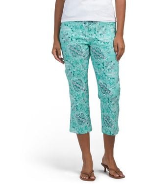 TJ Maxx Slim Fit Crop Pants For Nylon/Spandex/Rayon - Blue