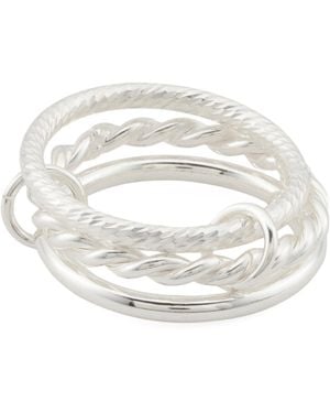 TJ Maxx Sterling Polished Twisted Spinello Ring - White