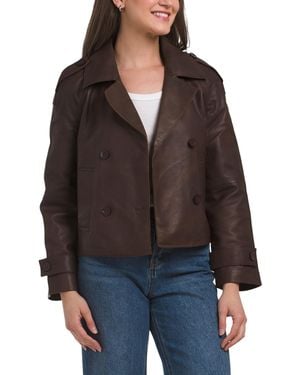 TJ Maxx Leather Hanna Coat For Nylon/Polyester/Leather - Black