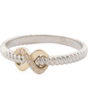 TJ Maxx 14Kt And Sterling Diamond Infinity Band Ring, Diamond - White