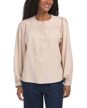 TJ Maxx Tigy Twill Shirt For Cotton - Natural