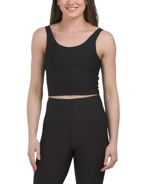 TJ Maxx Rib Sports Top For Spandex/Polyester - Black