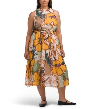 TJ Maxx Plus Paradisa Dress For Polyester - Orange