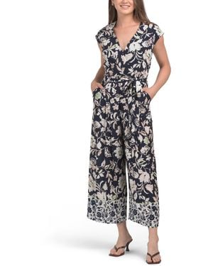 TJ Maxx Border Print Jumpsuit For Polyester - White