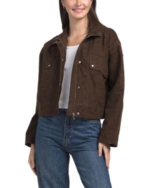 TJ Maxx Suede Ramona Jacket For Polyester/Suede - Black