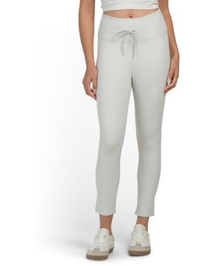 TJ Maxx Capri Leggings With Drawcord Waist, Spandex/Polyester - Gray