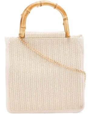TJ Maxx Textured Handle Tote For Leather - Natural