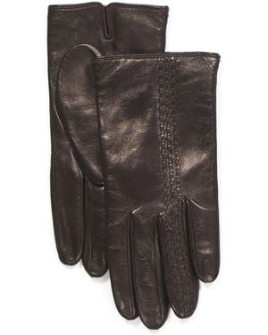TJ Maxx Leather Gloves With Cashmere Lining For Leather/Cashmere - Gray