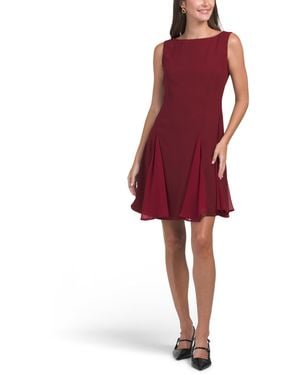 tj maxx fit and flare dresses TJ Maxx Plunge Knit Fit And Flare Dress For Polyester/Rayon in Pink
