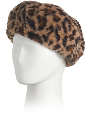 TJ Maxx Mishka Faux Fur Beret For Polyester - White