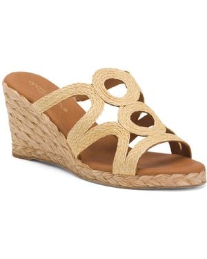 TJ Maxx Neena Wedge Sandals For Leather - White