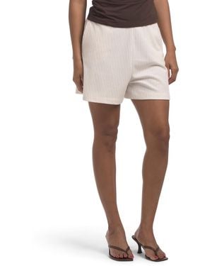 TJ Maxx Soft Ribbed Lounge Shorts For Spandex/Polyester/Viscose - Natural