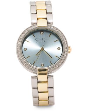 TJ Maxx Round Watch And Bracelets Set - Metallic