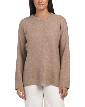 TJ Maxx Long Sleeve Step Hem Tunic Cozy Sweater, Spandex/Polyester/Acrylic - Natural