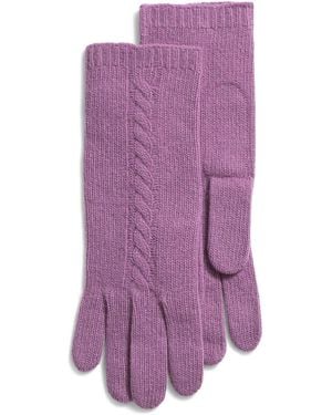 TJ Maxx Cashmere Cable Knit Gloves For - Purple