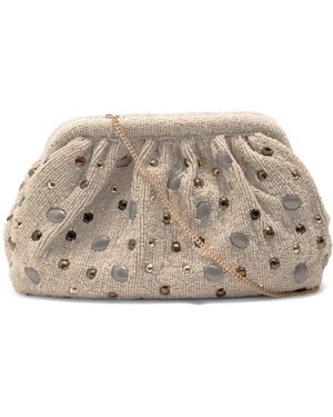 TJ Maxx Studded Clutch For Leather - Natural