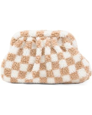 TJ Maxx Jayden Checkered Cosmetic Pouch, Leather - Natural