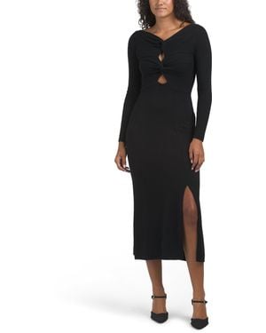 TJ Maxx Wool Blend Knit Dress For Wool/Cashmere - Black