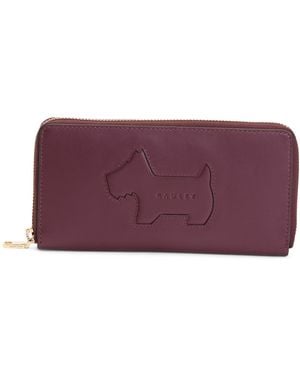 TJ Maxx Leather Hadley Lane Large Zip Around Wallet For Leather - Purple