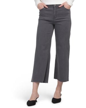 TJ Maxx 5 Pocket Cropped Straight Leg Denim Pants For Spandex/Cotton - Gray