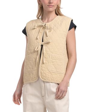 TJ Maxx Aria Vest, Cotton/Polyester/Diamond - Natural