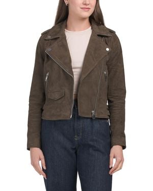TJ Maxx Suede Liz Jacket, Polyester/Suede - Brown