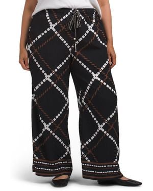 TJ Maxx Plus Marine Pants For Nylon/Viscose/Diamond - Black