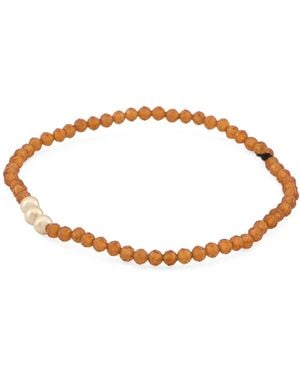 TJ Maxx 14Kt Garnet Stretch Bracelet - White