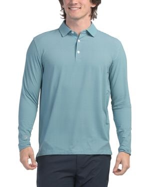 TJ Maxx Upf 50 Cube Performance Polo For Nylon - Blue