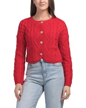 TJ Maxx Claire Cardigan, Acrylic - Red