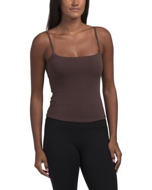 TJ Maxx Adjustable Strap Double Layer Chelsea Bra Tank Top For Nylon/Spandex/Polyester - Purple