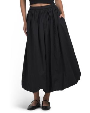 TJ Maxx Bubble Poplin Maxi Skirt For Cotton - Black