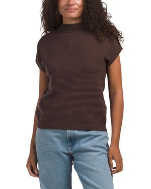 TJ Maxx Fine Gauge Knit Sweater, Nylon/Polyester/Rayon - Brown